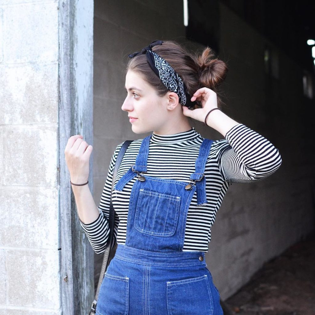 Bandana Accessory on a Crossbody Bag with Crop Top — Bandana Outfits