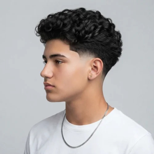 Low Taper Fade Defined Curls — Blowout Taper