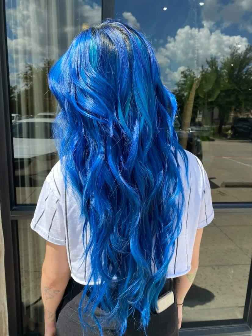 Vibrant Royal Blue Waves Vibrant Royal Blue Waves — Royal Blue Hair
