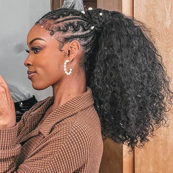 Braided Front High Ponytail — Prom Hairstyles for Black Women