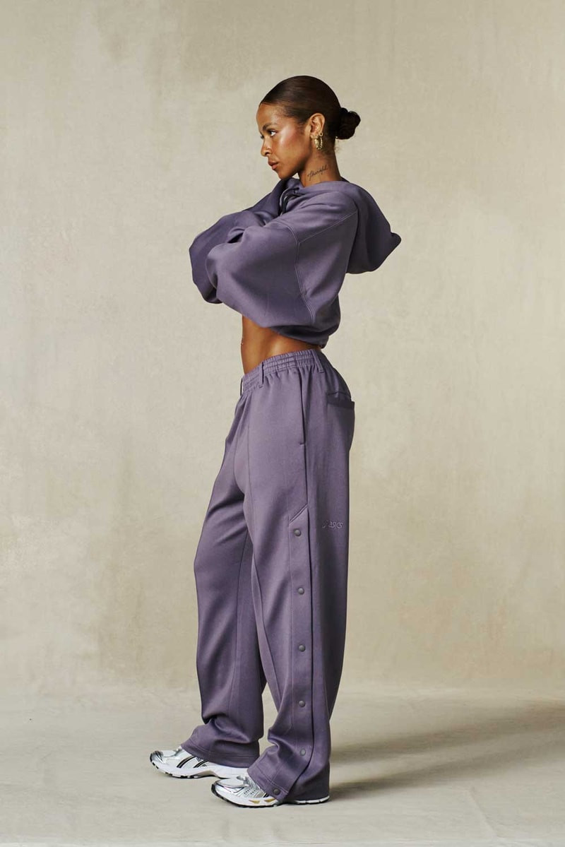 Relaxed Purple Tracksuit with Button Detail — Asics Outfits