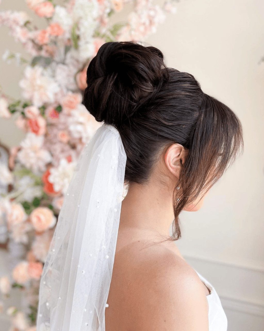 High Bun with Braided Texture High Bun with Braided Texture — Wedding Hairstyles with Veil
