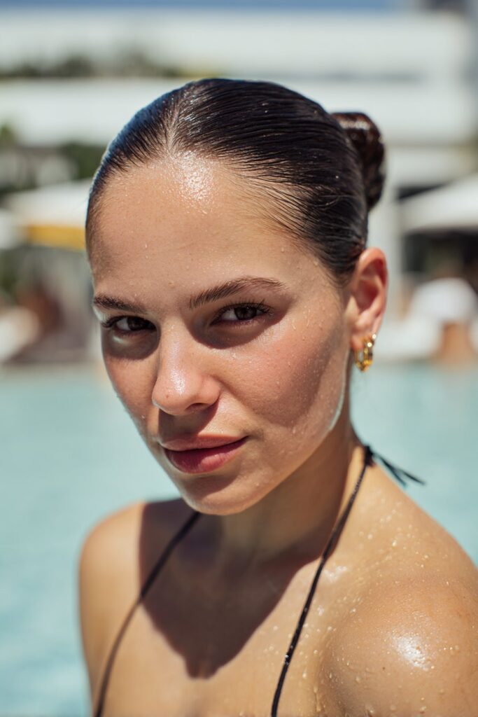 Extremely Sleek Wet-Look Low Bun — Swim Hairstyles