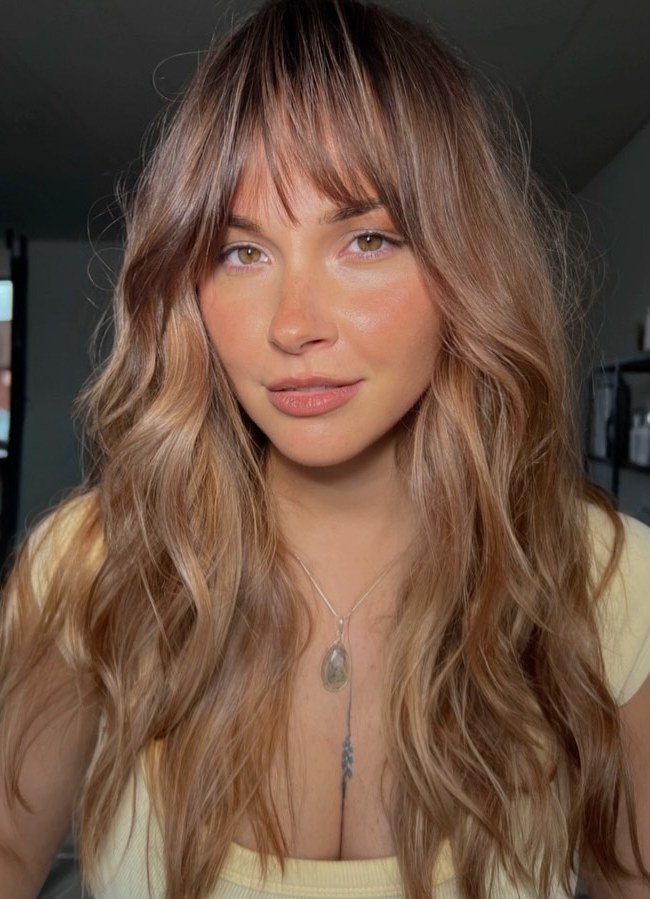 Vibrant Touch: Birkin Bangs with a Yellow Top Vibrant Touch: Birkin Bangs with a Yellow Top