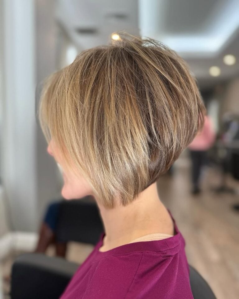 Stacked Blonde Bob With Blunt Bangs Stacked Blonde Bob With Blunt Bangs — Hairstyles for Women