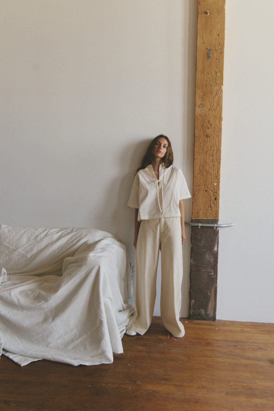 Relaxed Striped Top and Wide-Leg Trousers for Comfort — Mod Outfits