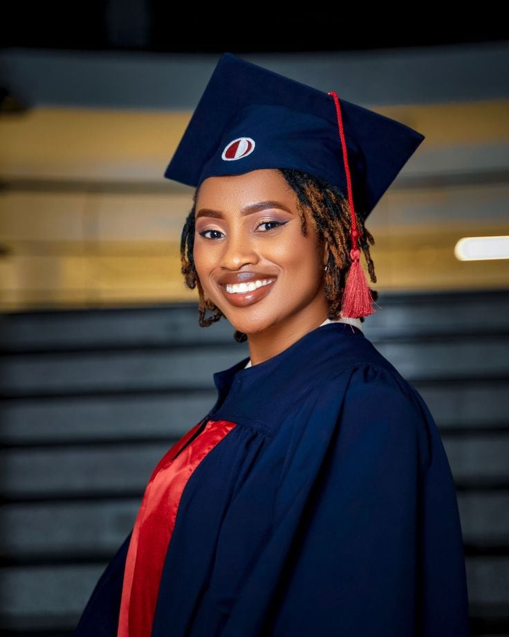 Natural Black Locs Styled Down Natural Black Locs Styled Down — Graduation Hairstyles with Cap