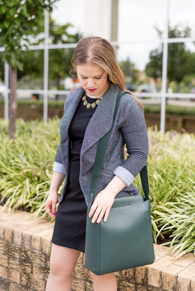 Navy Jumpsuit with Tweed Blazer and Leopard Loafers — Conference Outfits