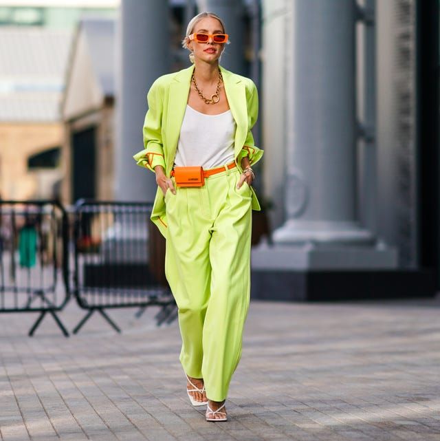 Bright Belt Bag with Lime Green Suit — Belt Bag Outfits