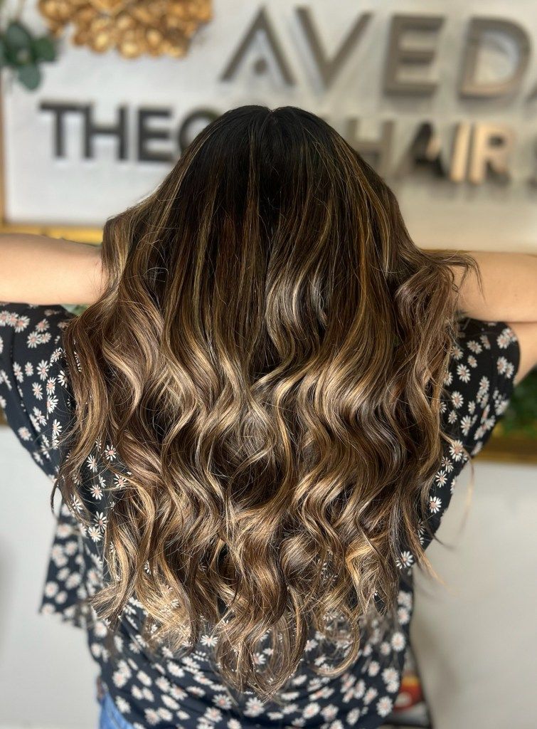 Dark Brown With Blonde Balayage Highlights Dark Brown With Blonde Balayage Highlights — Hair Color for Cool Skin Tone
