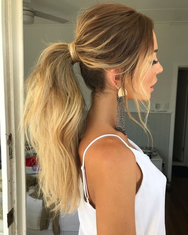Textured High Ponytail — Easy Hairstyles for Long Hair