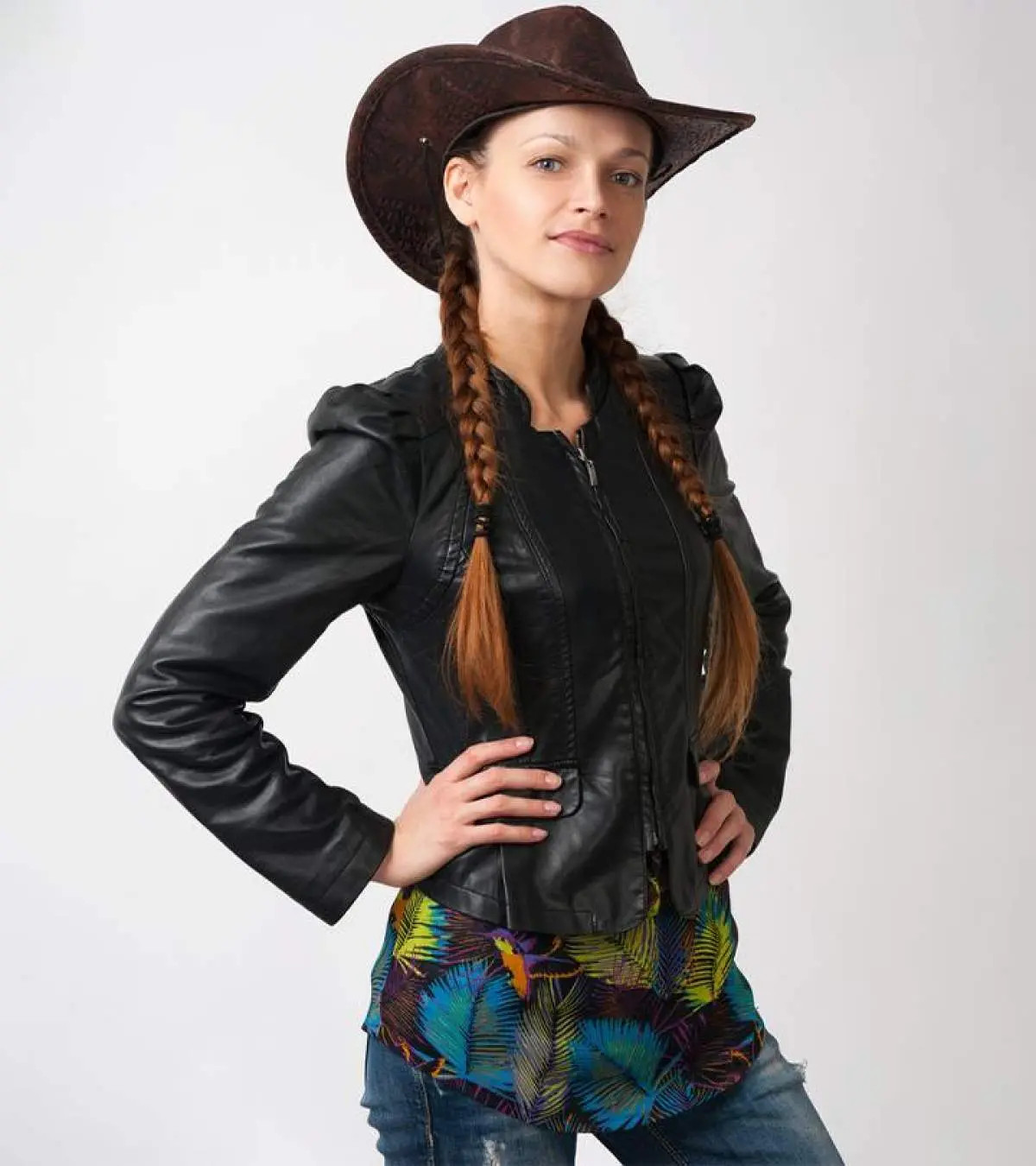 Classic Double Braids — Cowboy Hat Hairstyles
