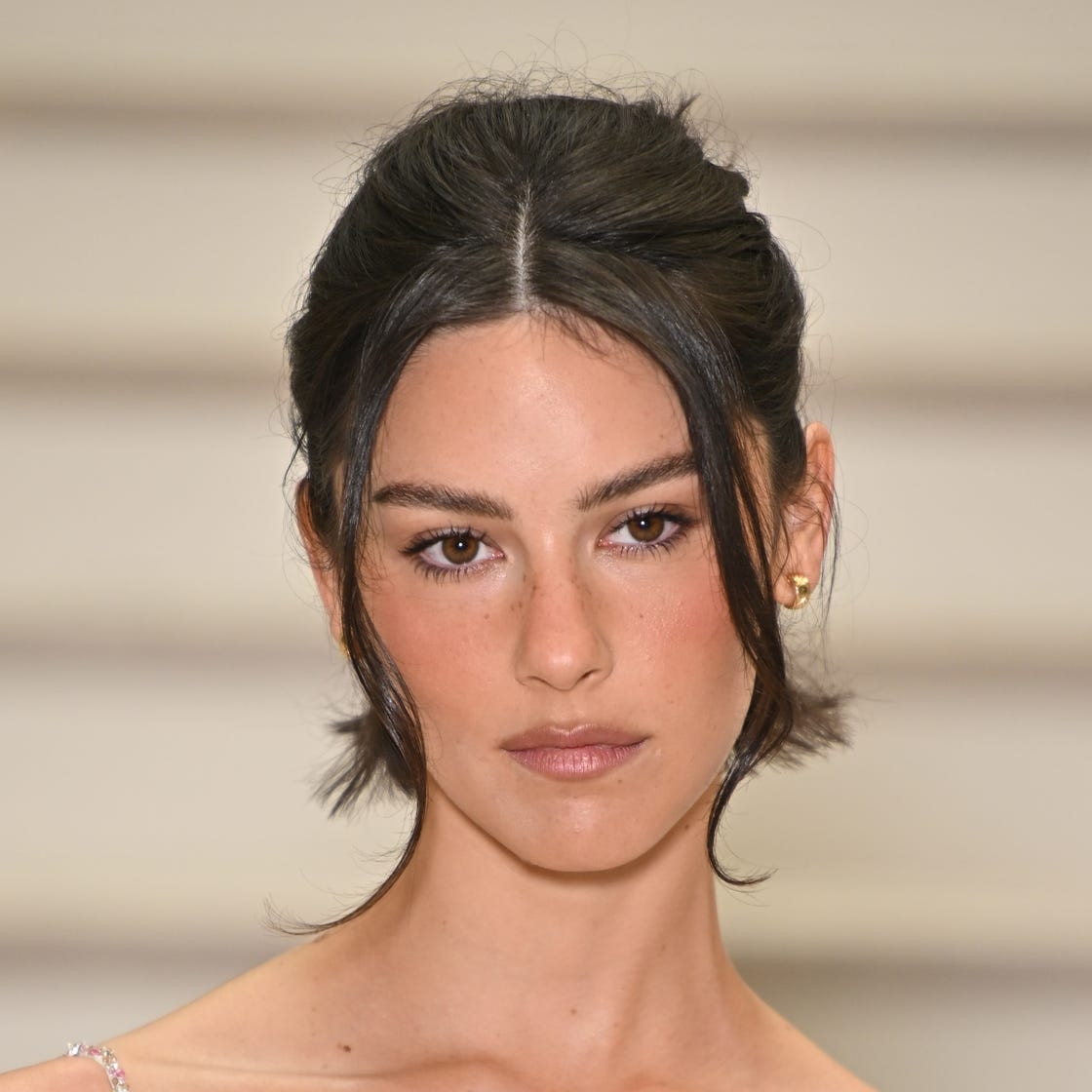Bob Updo With Face-Framing Bangs — Hairstyles for Growing Out a Bob
