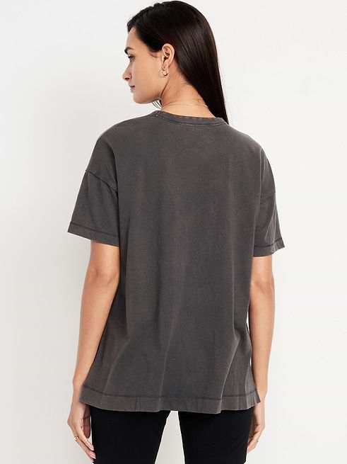 Charcoal Grey Oversized T-Shirt with Distressed Texture — Oversized Shirts