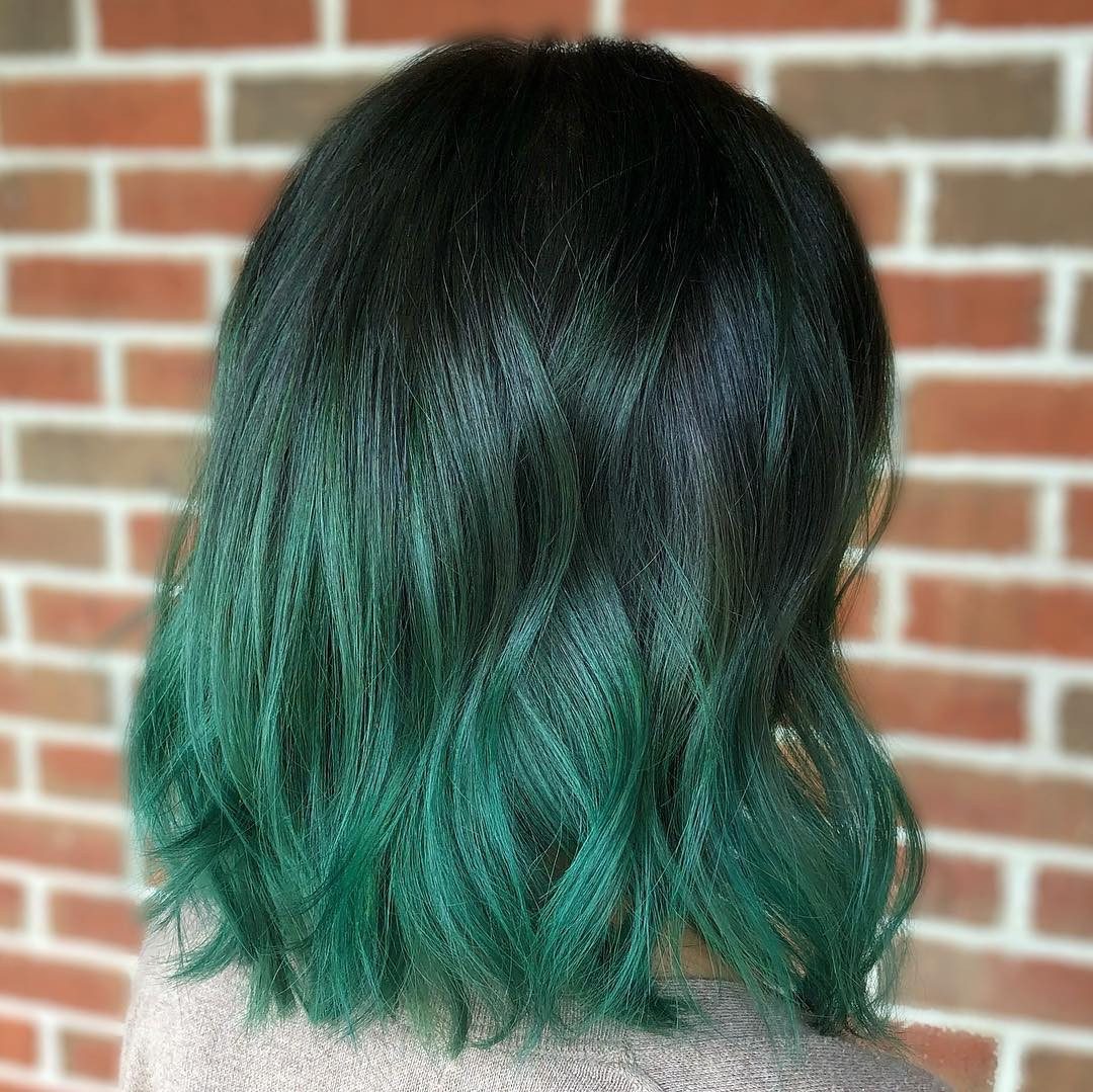 Dark Green To Emerald Green Ombre Visual Idea Dark Green To Emerald Green Ombre Visual Idea — Emerald Green Hair