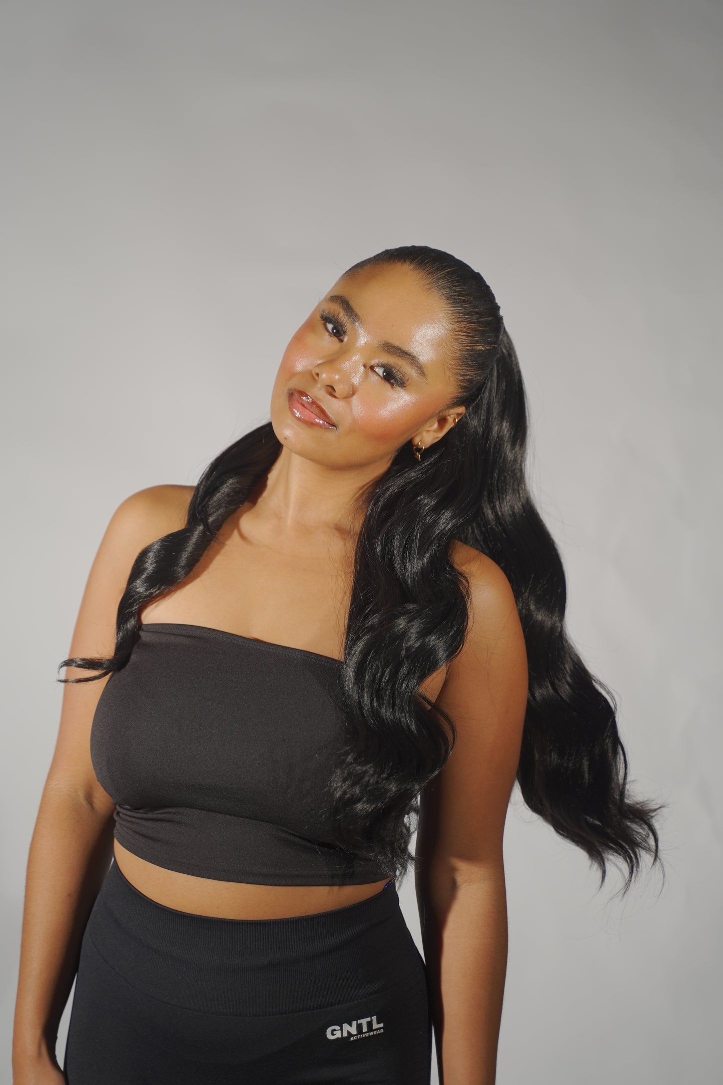High Ponytail With Loose Waves High Ponytail With Loose Waves — Half Up Half Down for Black Hair