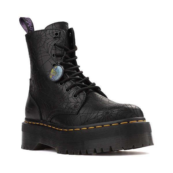 Gothic Charm: Spiderweb Pattern Black Jadon Boots Gothic Charm: Spiderweb Pattern Black Jadon Boots — Jadon Boots Outfits