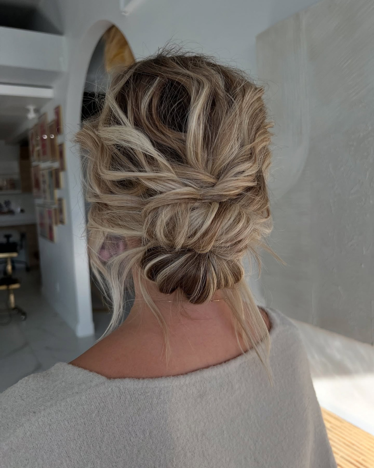 Visual Idea — Messy Low Bun