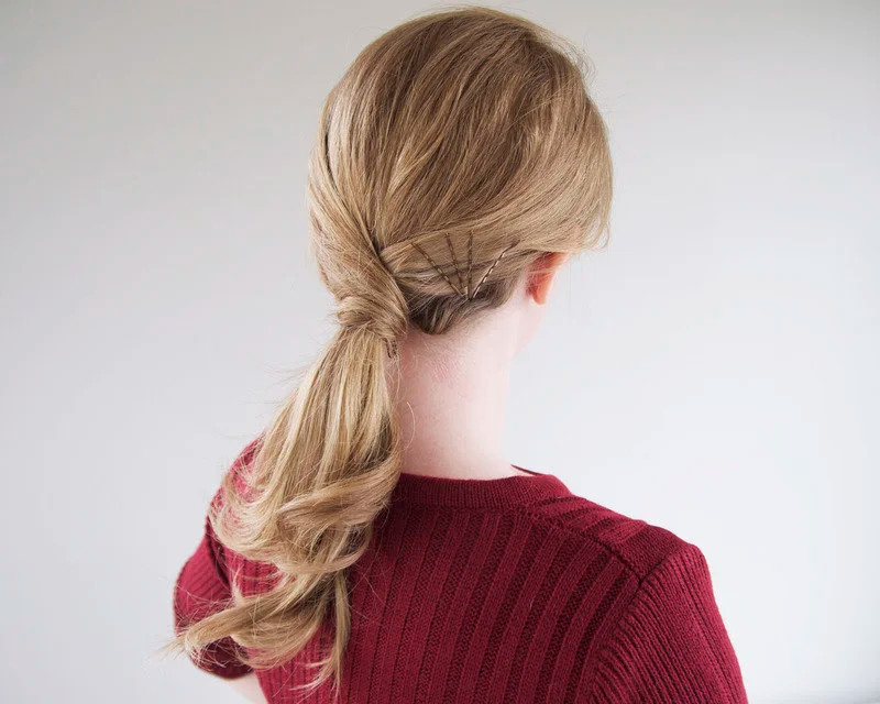 Low Ponytail with Twisted Detail Low Ponytail with Twisted Detail — Bobby Pin Hairstyles