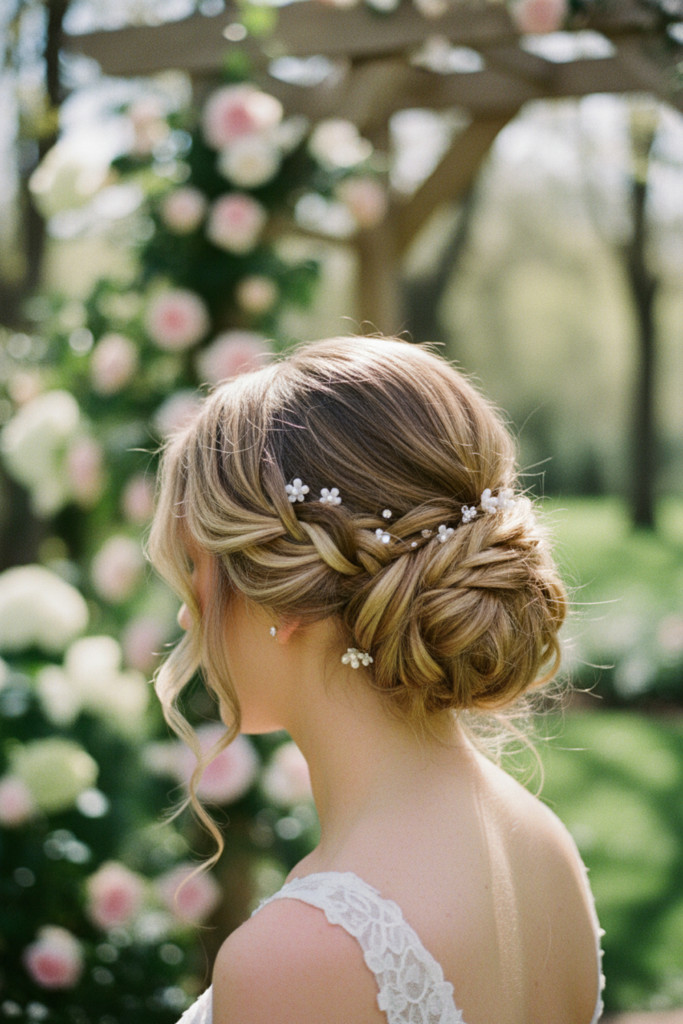 Textured Blonde Bun with Pins — Bachelorette Hairstyles
