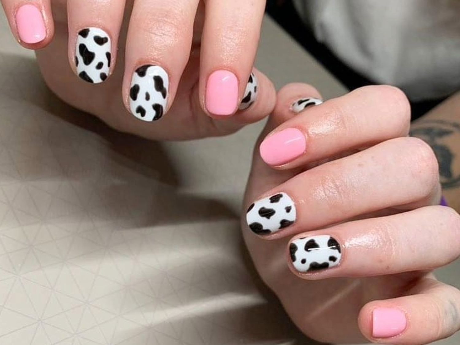 Glossy Visual Idea — Animal Print Nails