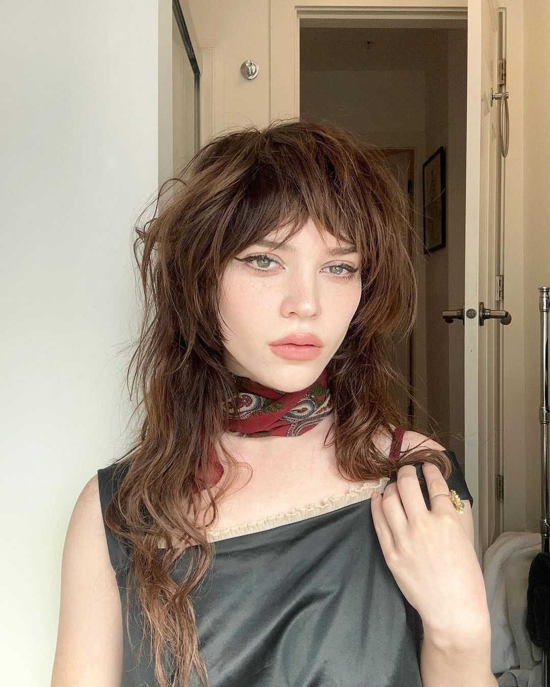Medium Brown Shaggy Wolf Cut — Wolf Cut for Straight Hair