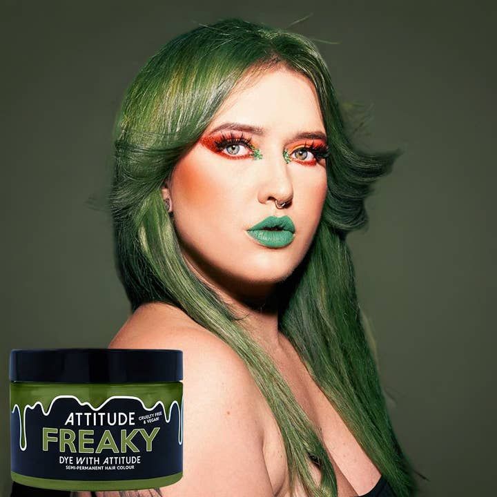 Mid-Back Vibrant Olive Green Waves Mid-Back Vibrant Olive Green Waves — Olive Green Hair