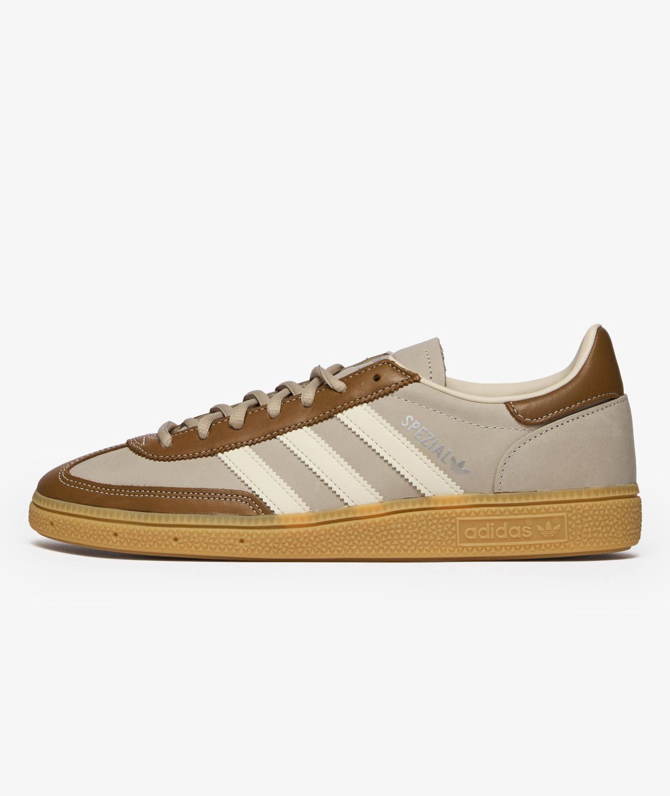 Beige and Brown Adidas Handball Spezial with Cream Stripes Beige and Brown Adidas Handball Spezial with Cream Stripes — Adidas Spezial Outfits