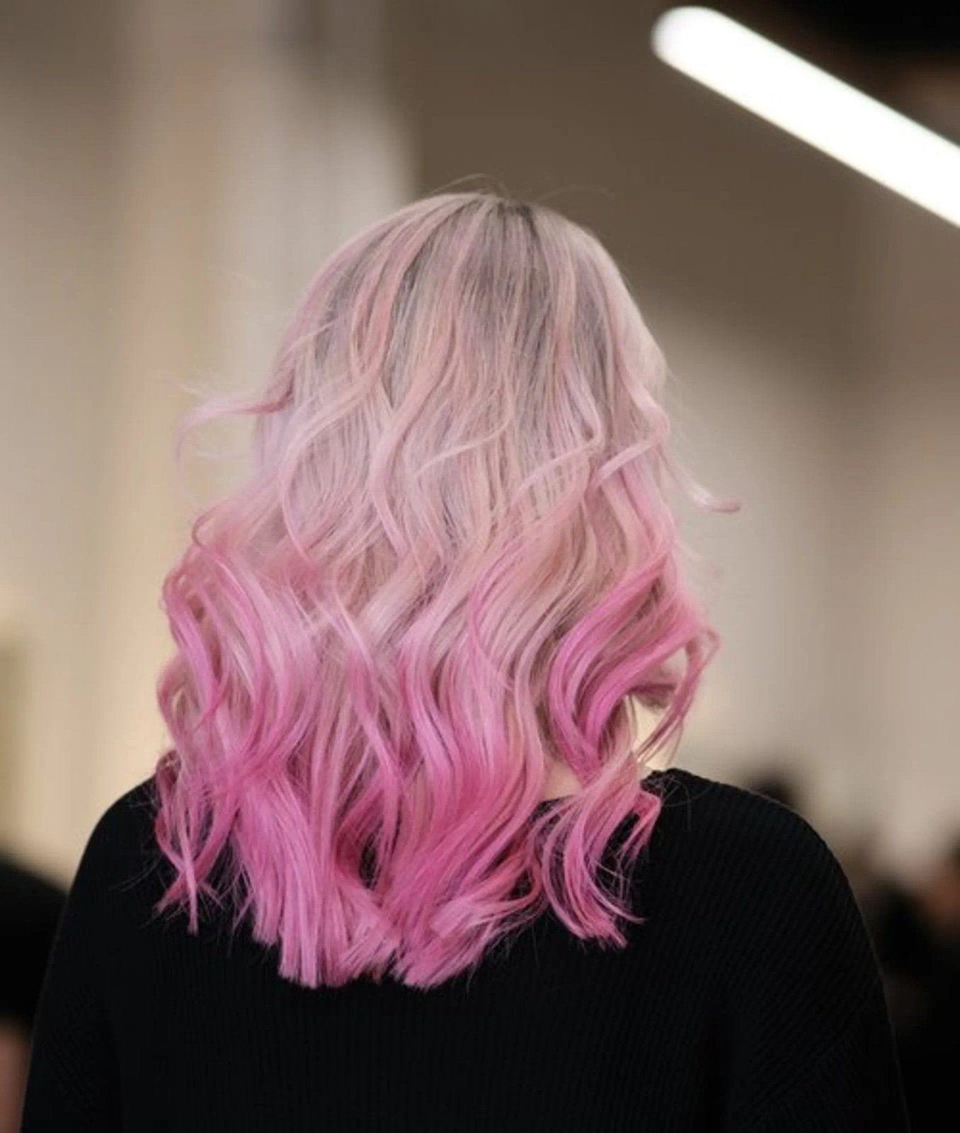 Blunt Chin Bob Pink to Lavender Gradient Blunt Chin Bob Pink to Lavender Gradient — Cotton Candy Hair