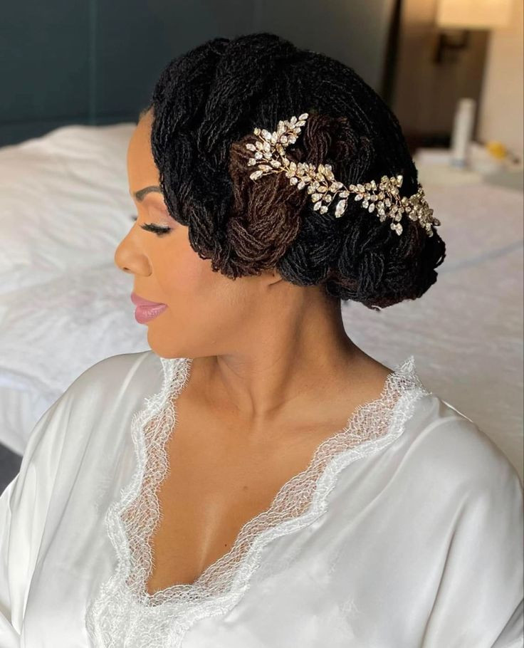 Jeweled Accessory Updo — Sisterlocks Updo