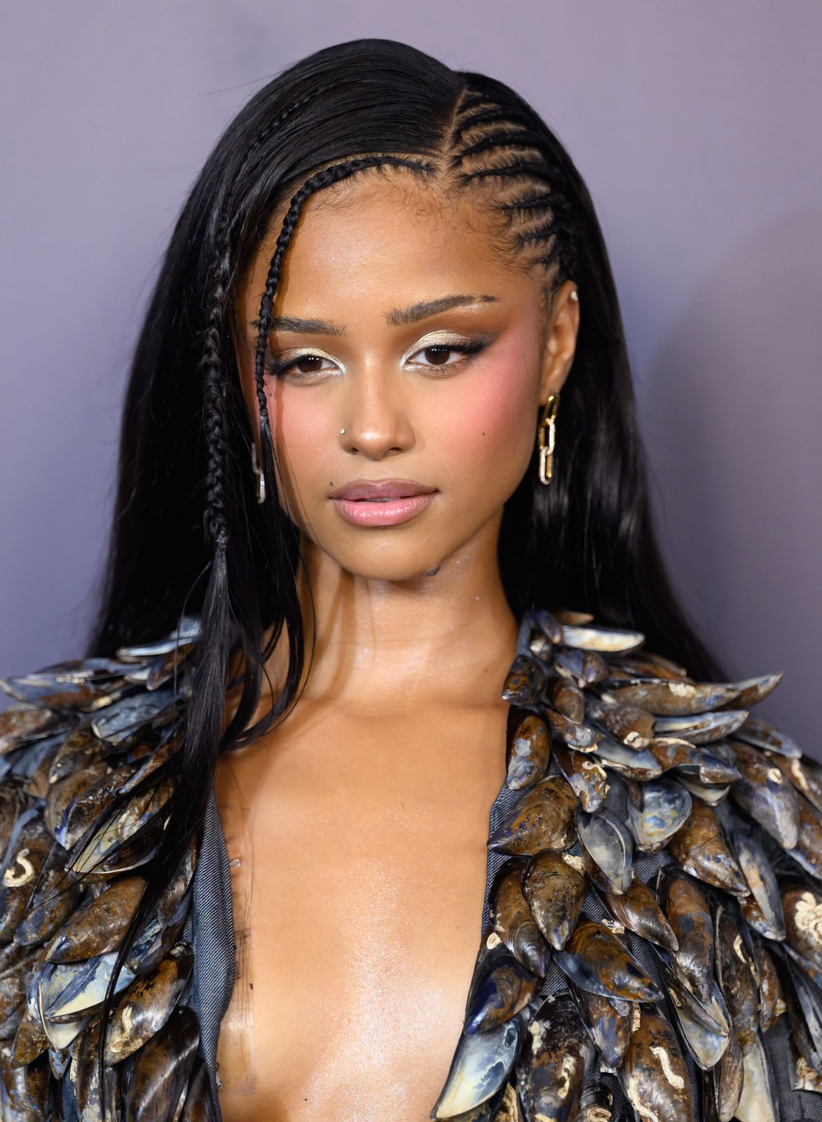 Mid-Back Black and Bright Blonde Split Color Box Braids — Two Tone Braids