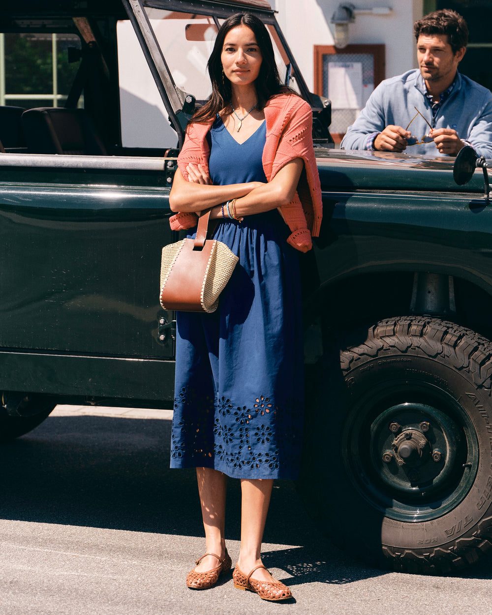 Sleeveless Midi Dress with Cardigan for Casual Daywear Sleeveless Midi Dress with Cardigan for Casual Daywear — Midi Dresses