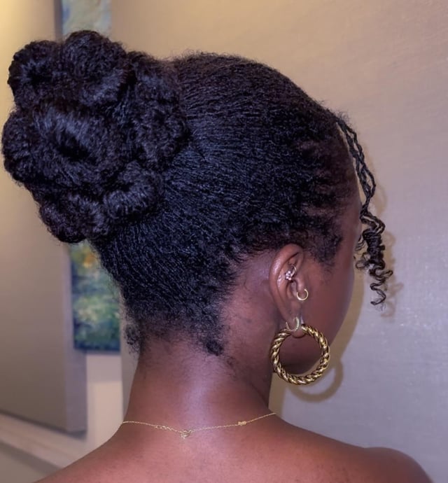 Intricate Micro Locs Updo