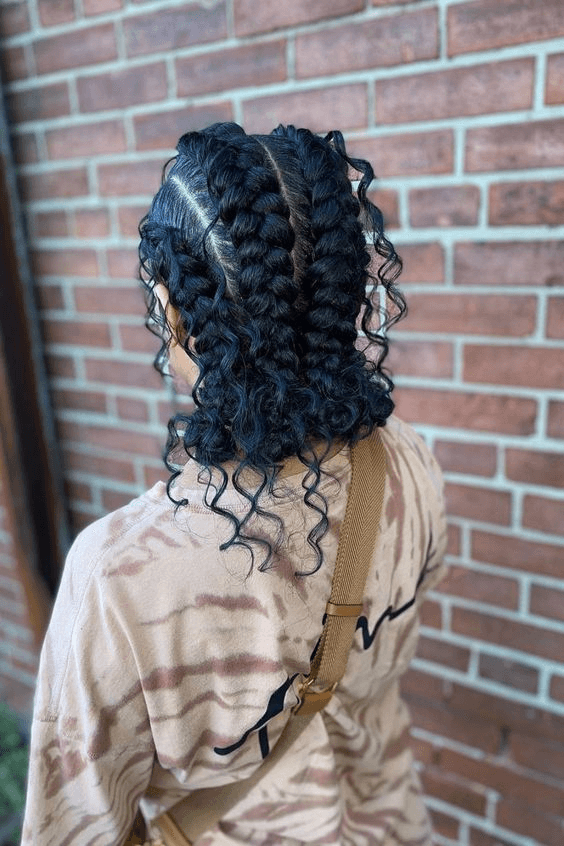 Textured Collarbone Braids with Curls — Butterfly Braid