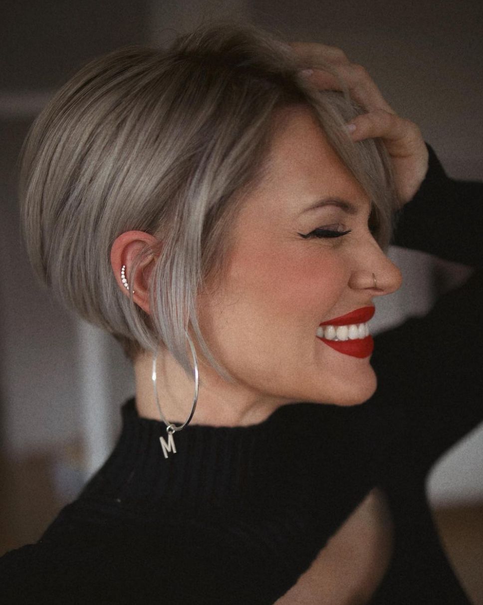 Textured Ash Blonde Pixie Bob Textured Ash Blonde Pixie Bob — Hair Color Ideas for Short Hair