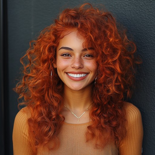 Bright Red Visual Idea — Red Curly Hair