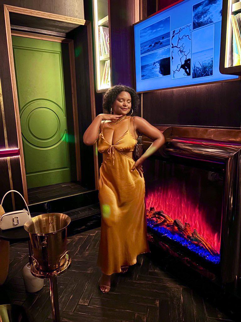 Shimmering Gold Satin Midi Slip Dress with Tie Front — 30th Birthday Outfits