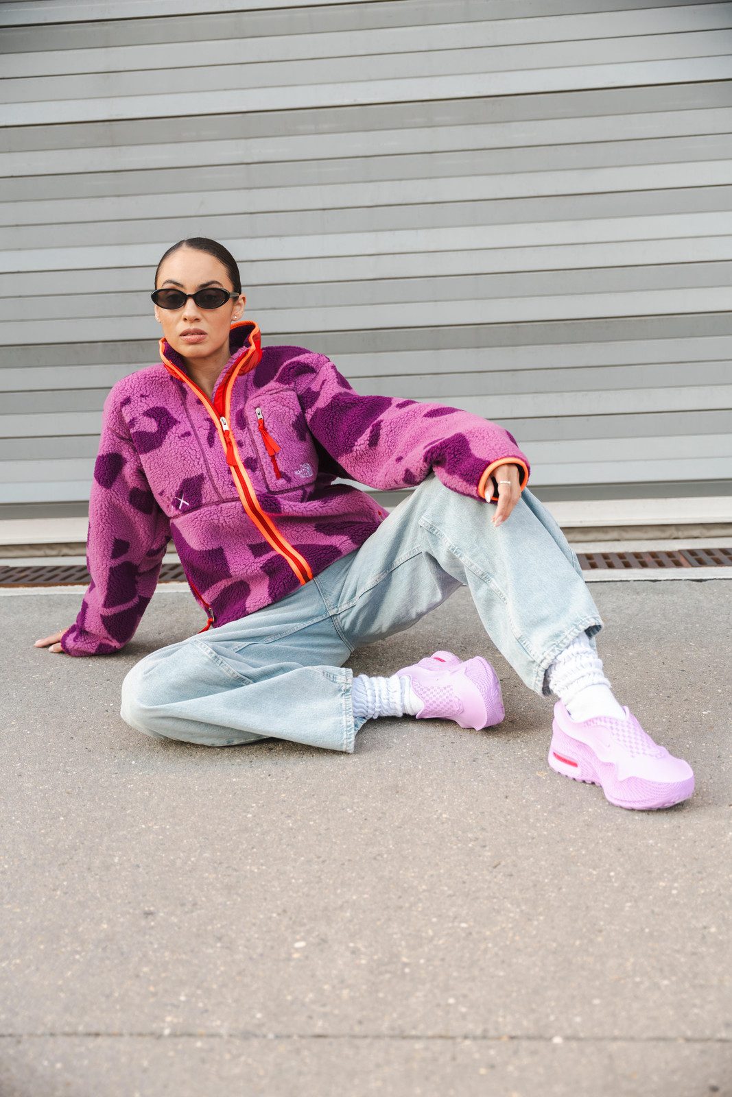 Styling Variation: Camouflage Jacket and Denim with Lilac Sneakers Styling Variation: Camouflage Jacket and Denim with Lilac Sneakers — Air Max Outfits