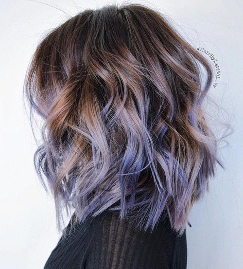 Collarbone Visual Idea — Purple Hair