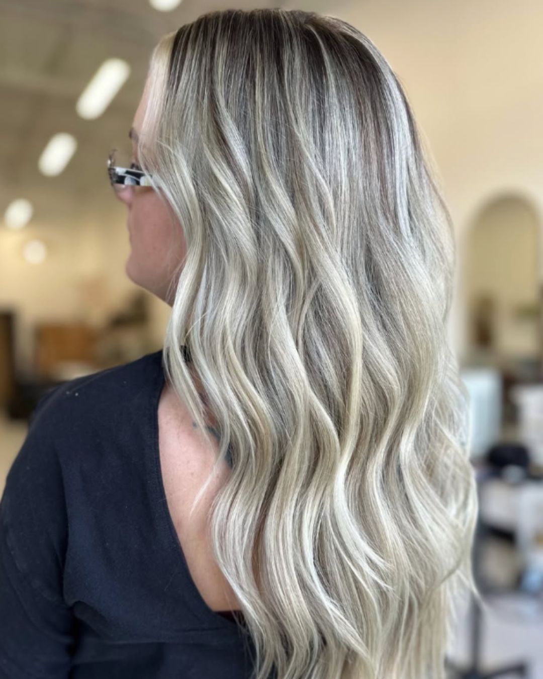Platinum Blonde With Face-Framing Highlights Platinum Blonde With Face-Framing Highlights — Low Maintenance Hair Color