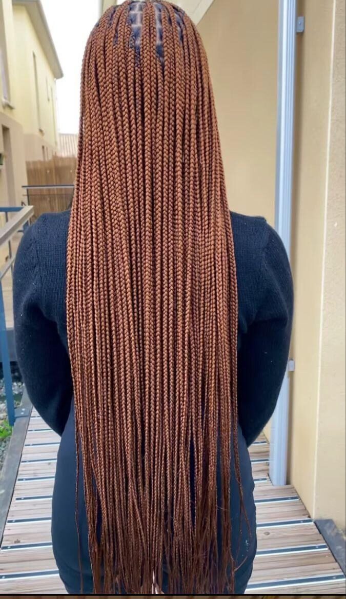 Rich Brown Uniform Knotless Braids — Brown Knotless Braids