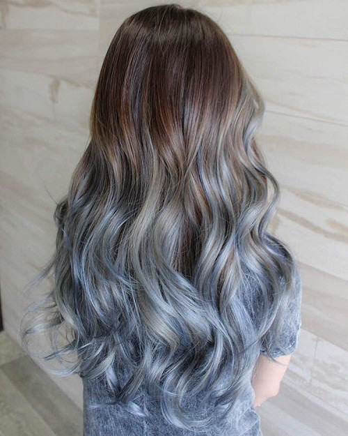 Mid-Back Visual Idea — Pastel Blue Hair