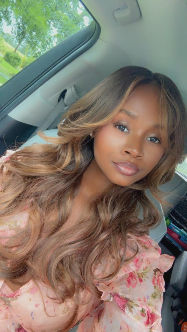 Medium Brown with Subtle Blonde Balayage Medium Brown with Subtle Blonde Balayage — Balayage on Black Women