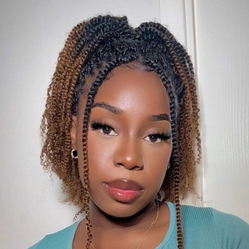 Chin Length Bob With Ombre Twists Chin Length Bob With Ombre Twists — Twist Hairstyles