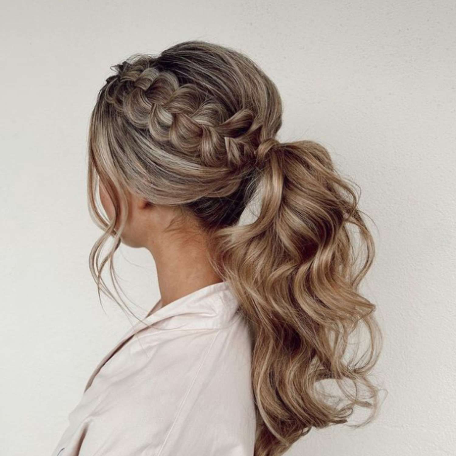 Ash Blonde Ponytail with Dutch Braid — Sweet 16 Hairstyles