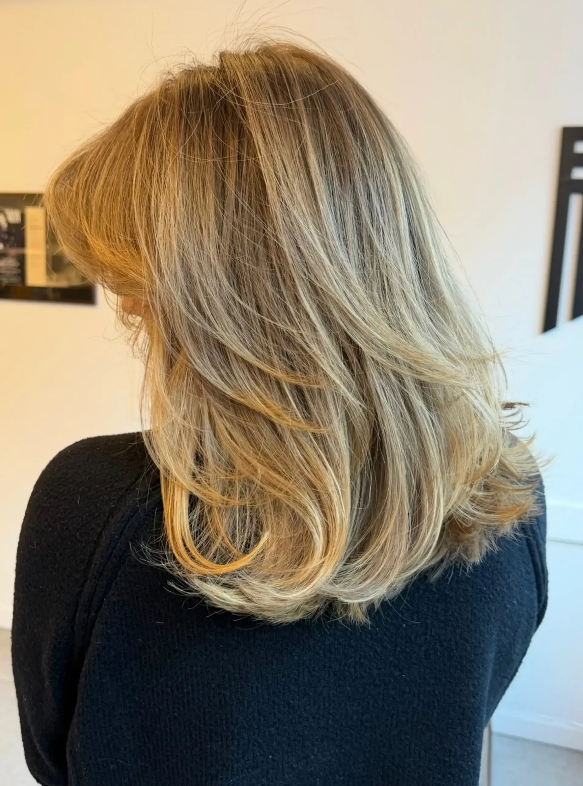 Ash Blonde Layered Shoulder Cut — Hairstyles for Medium Hair