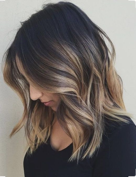 Long Layers Black Base with Blonde and Caramel Balayage Long Layers Black Base with Blonde and Caramel Balayage — Black and Blonde Hair