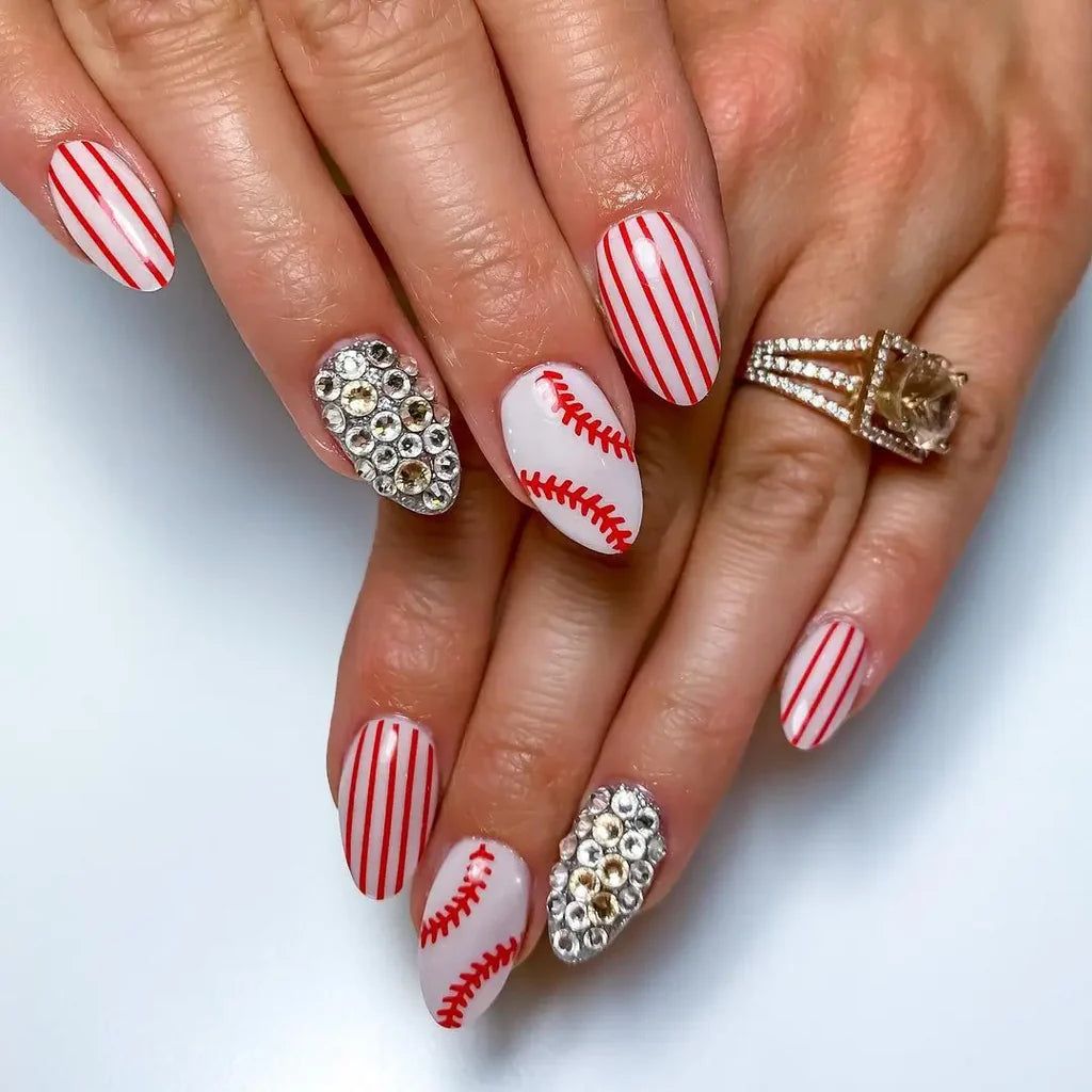 Clean Visual Idea — Softball Nails