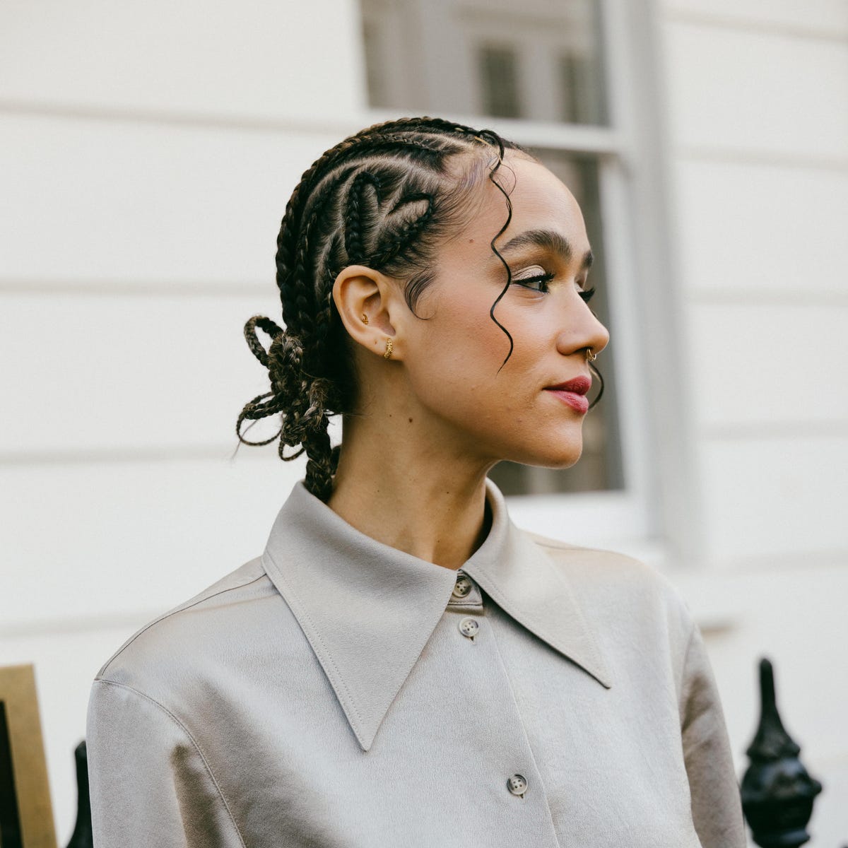 Braided Bun with Face-Framing Tendrils Braided Bun with Face-Framing Tendrils — Protective Hairstyles