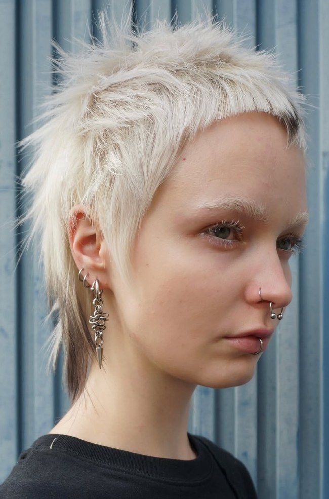 Platinum Blonde With Dark Undertones Visual Idea — Punk Hairstyles